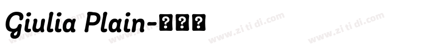 Giulia Plain字体转换